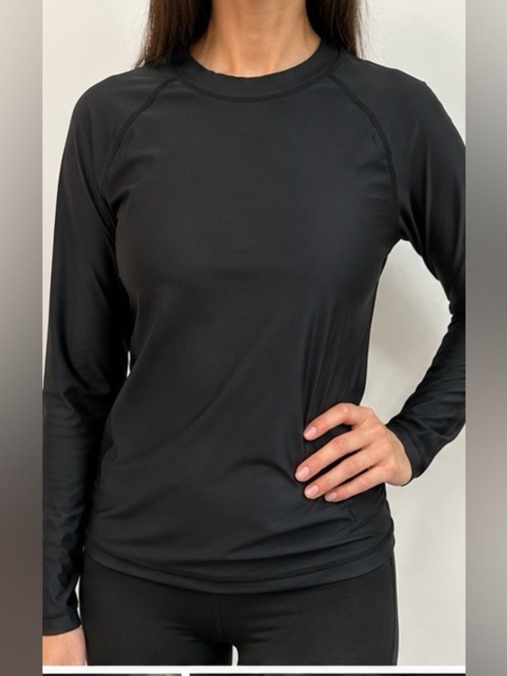 Ripzone Black Long Sleeve Luni Athletic Performance Top Size Small